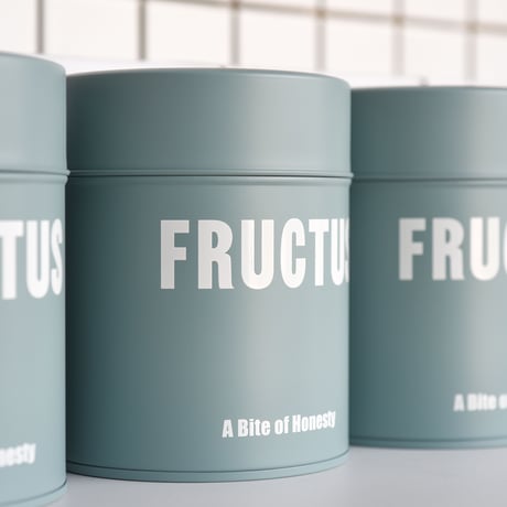 FRUCTUS茶筒缶(スモーキーグリーン）