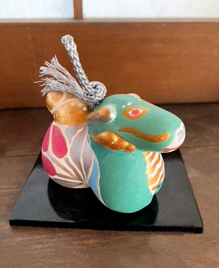 金魚と睡蓮のタペストリー 激レア　当時物 2024年 干支土鈴 