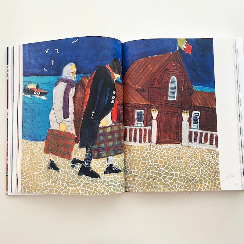 柚木沙弥郎　旅の歓び　パステル画　絵画　ドローイング原画 柚木沙弥郎｜旅の歓び、旅の色彩 | 曲線