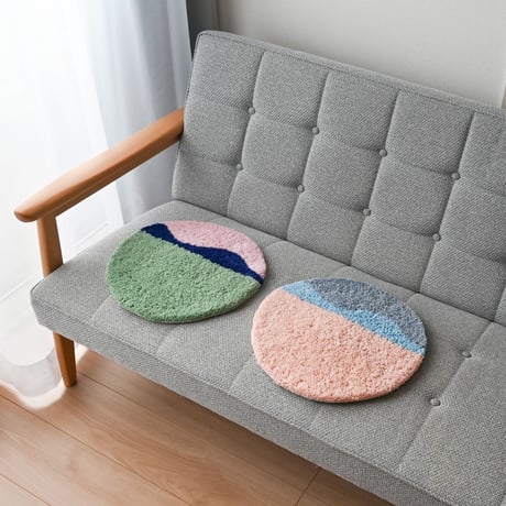 wave rug(pink×green)