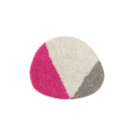 mini point rug(pink×gray)