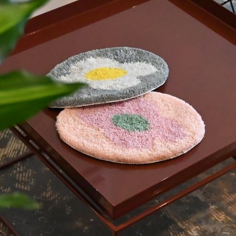 circle flower rug
