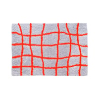 ennui checkered rug (pink× orange)