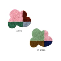 Block flower rug