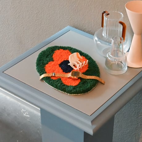 circle flower rug