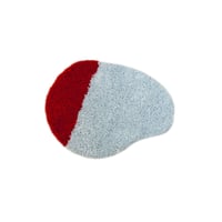 mini point rug(red×light blue)
