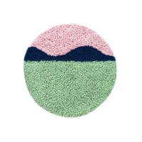 wave rug(pink×green)