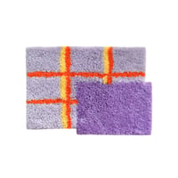 checkered rug (purple)