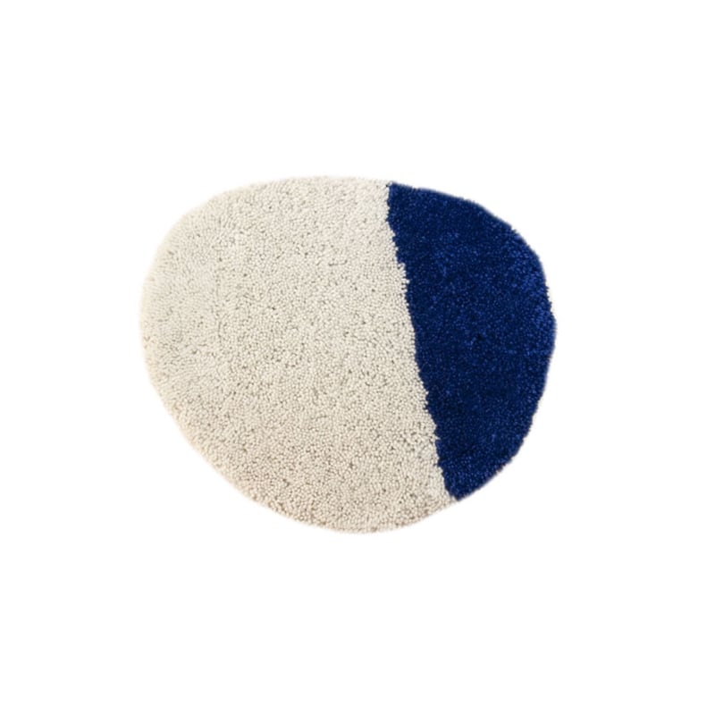 mini point rug(white×blue) | MOYO STORE