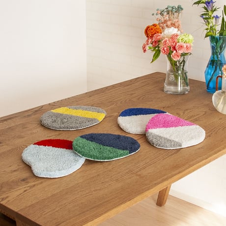 mini point rug(green×navy)