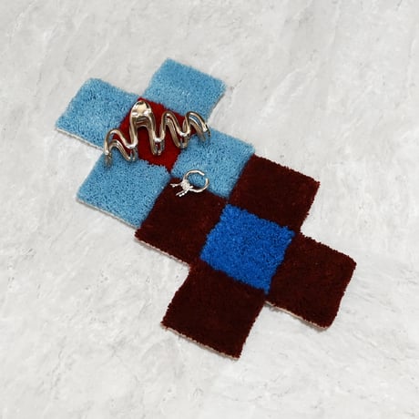pixel flower rug