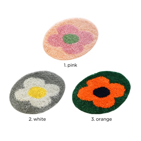 circle flower rug