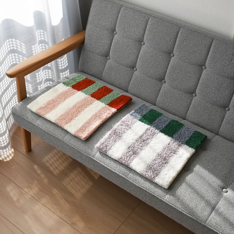stripe rug(orange×green)