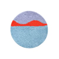 wave rug(pink×light blue)
