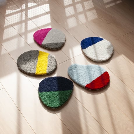 mini point rug(green×navy)