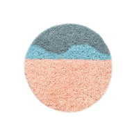 wave rug(gray×pink)