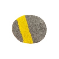 mini point rug(yellow×gray)