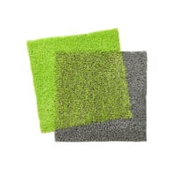 square rug(yellow green×gray)