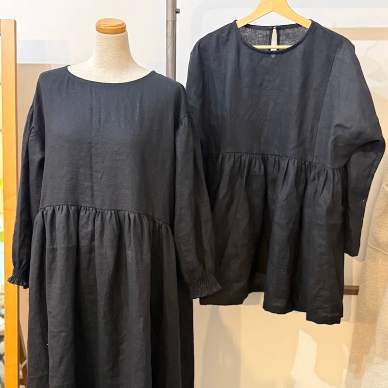 NOIR KEI NINOMIYA ギャザーデザイン クルーネックブラウス 美品】 noir kei ninomiya / ノワールケイニノミヤ | 2024SS