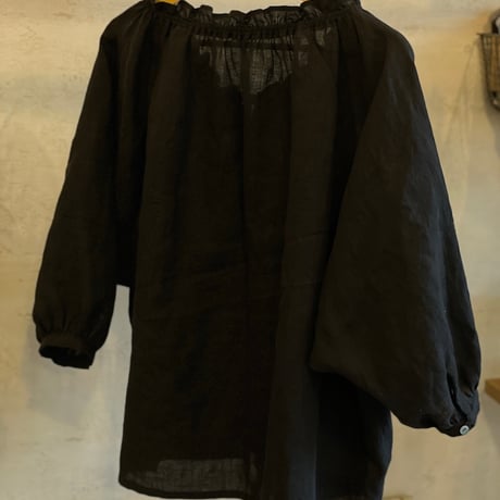 ラグランシャーリングブラウス