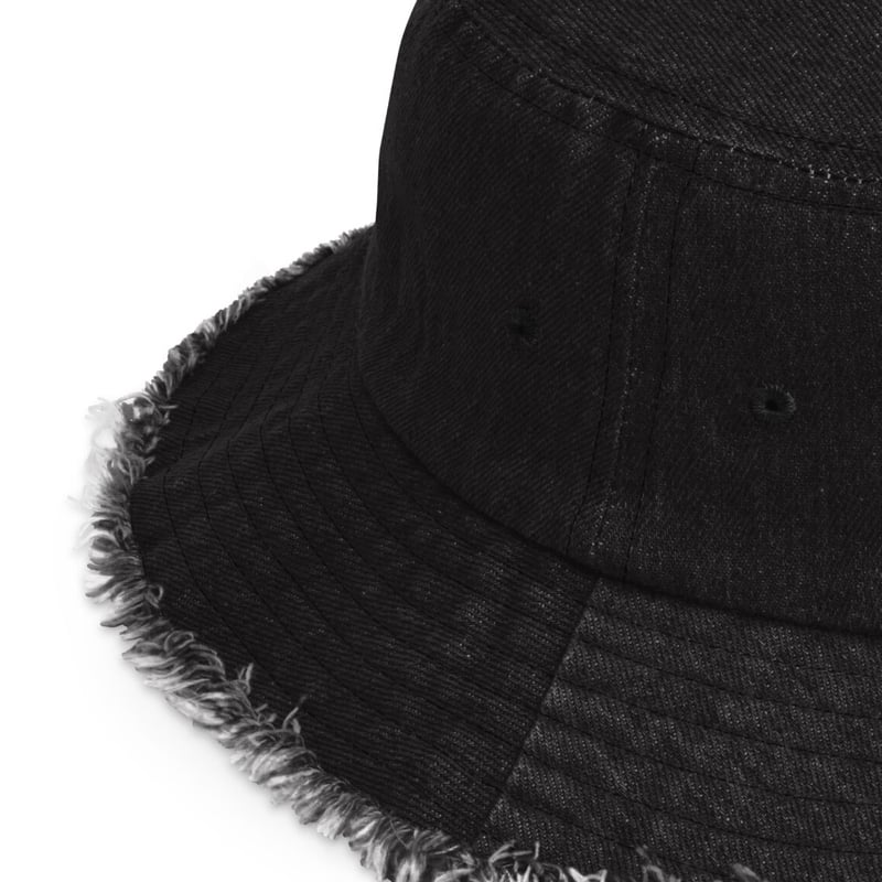 ダメージデニムバケットハット(ブラック) | R-fashion ダメージデニムバケットハット(ブラック) | R-fashion