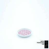 JAPAN AUTUMN 薬味皿 格子丸文 ワインレッド【ARITA PORCELAIN LAB（アリタポーセリンラボ）】