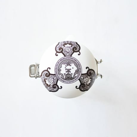 JAPAN SNOW 密閉保存瓶 キャニスター ブラック 古伊万里草花紋 化粧箱入【ARITA PORCELAIN LAB（アリタポーセリンラボ）】