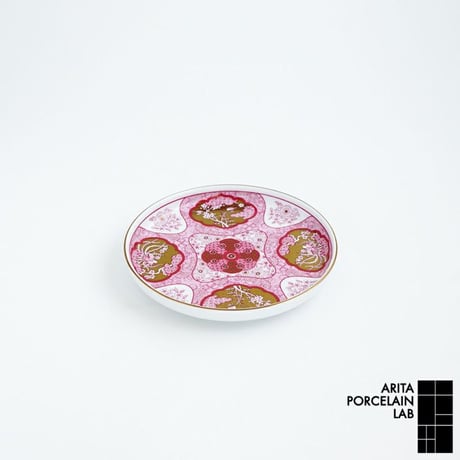 JAPAN SNOW 和皿 19cm 木甲桐紋（ブラック）（レッド）【ARITA PORCELAIN LAB（アリタポーセリンラボ）】