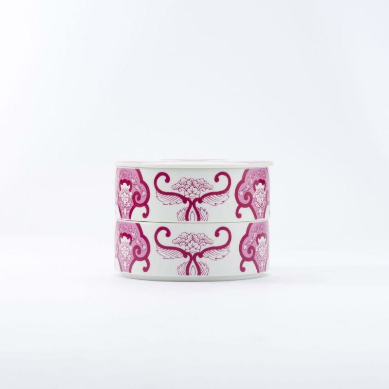 JAPAN SNOW ミニお重（二段重） 古伊万里草花紋※全4色【ARITA PORCELAI