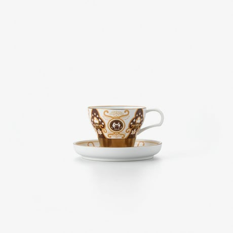 JAPAN AUTUMN ティーカップ＆ソーサー 古伊万里草花紋 ゴールド【ARITA PORCELAIN LAB（アリタポーセリンラボ）】
