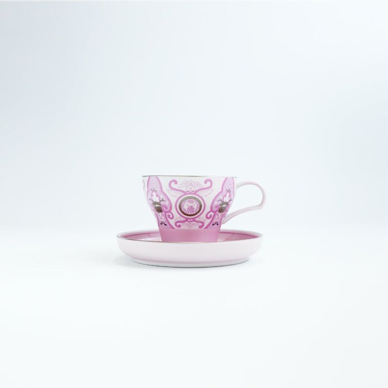 JAPAN CHERRY ティーカップ＆ソーサー 古伊万里草花紋【ARITA PORCELAI