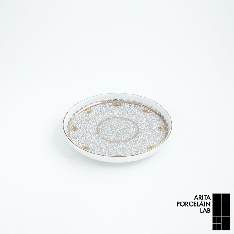 【有田ポーセリンラボ 】 JAPAN EARTH 和皿 19cm 更紗 ゴールド JAPAN EARTH 和皿 19cm 更紗 ゴールド【ARITA PORCELAIN LAB