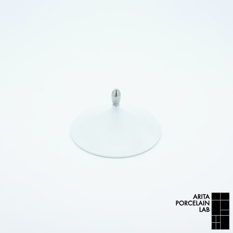 JAPAN SNOW 小鉢・小飯碗の蓋 白刷毛 つまみ プラチナ【ARITA PORCELAIN LAB（アリタポーセリンラボ）】
