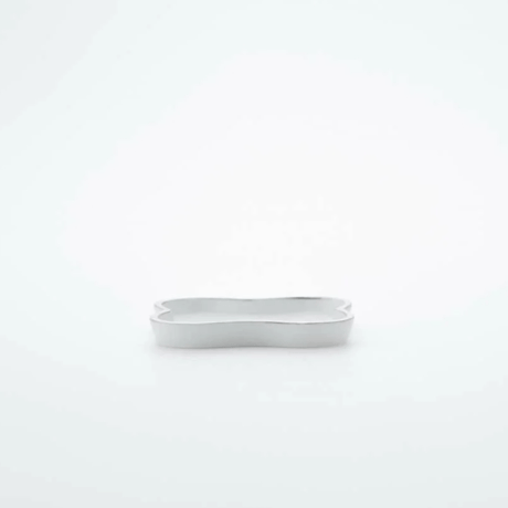 JAPAN SNOW 軍配型豆皿 プラチナ【ARITA PORCELAIN LAB（アリタポーセリンラボ）】