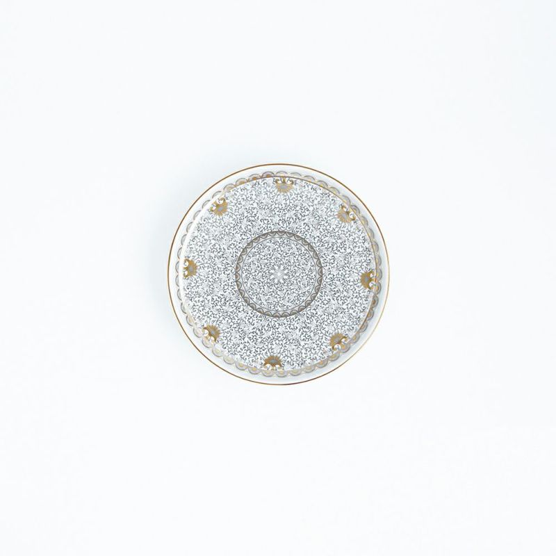 JAPAN EARTH 和皿 19cm 更紗 ゴールド【ARITA PORCELAIN LAB