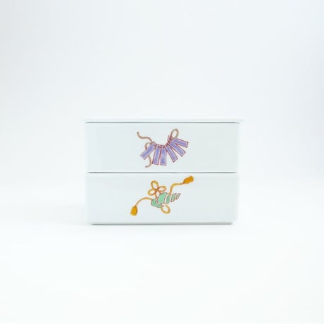 新弥左ヱ門 二段重 宝づくし 化粧箱入【ARITA PORCELAIN LAB（アリタポーセリンラボ）】