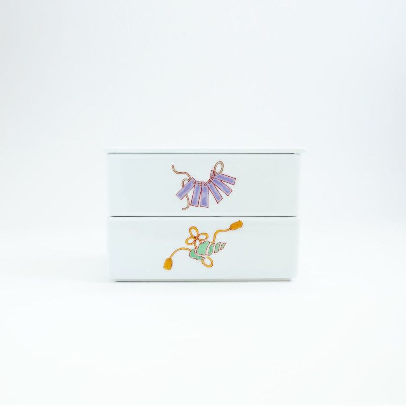 新弥左ヱ門 二段重 宝づくし 化粧箱入【ARITA PORCELAIN LAB