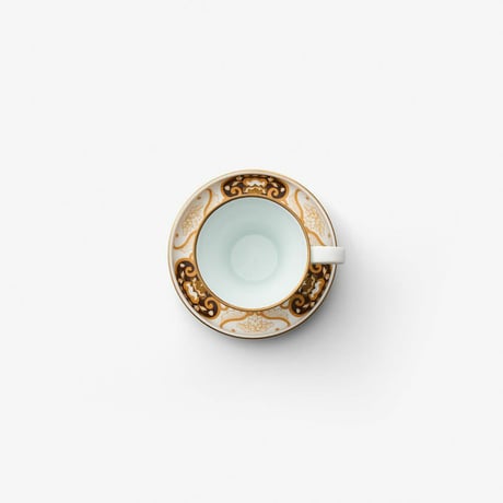 JAPAN AUTUMN ティーカップ＆ソーサー 古伊万里草花紋 ゴールド【ARITA PORCELAIN LAB（アリタポーセリンラボ）】