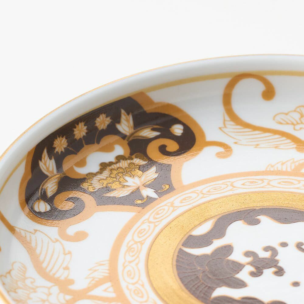 JAPAN AUTUMN 銘々皿 古伊万里草花紋 ゴールド【ARITA PORCELAIN L