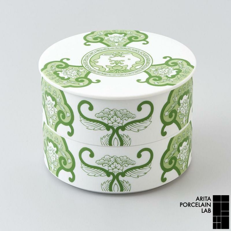 JAPAN SNOW ミニお重（二段重） 古伊万里草花紋※全4色【ARITA PORCELAI
