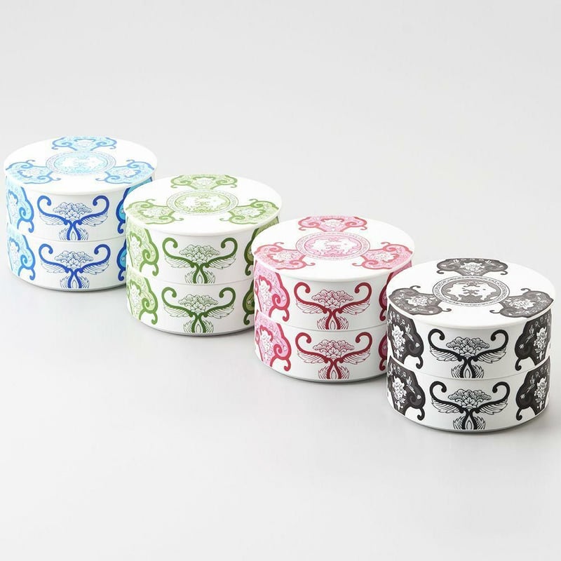 JAPAN SNOW ミニお重(一段重)古伊万里草花紋 4色【ARITA JAPAN SNOW ミニお重(一段重)古伊万里草花紋 4色【ARITA