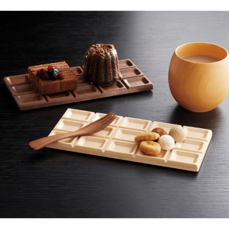 木製・板チョコ型プレート（ホワイト）