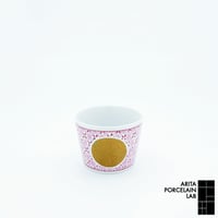 JAPAN AUTUMN 蕎麦猪口 格子丸文 ワインレッド【ARITA PORCELAIN LAB（アリタポーセリンラボ）】