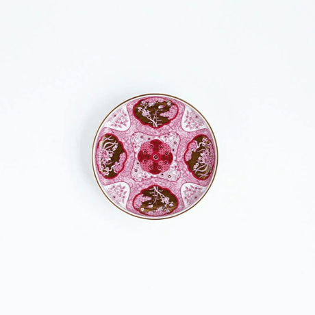 JAPAN AUTUMN 銘々皿 木甲桐紋 ワインレッド【ARITA PORCELAIN LAB（アリタポーセリンラボ）】