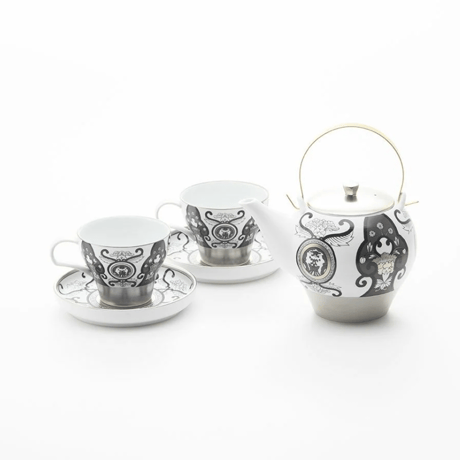 JAPAN SNOW ティーポット 1個 カップ＆ソーサー 2個 古伊万里草花紋 化粧箱入【ARITA PORCELAIN LAB（アリタポーセリンラボ）】