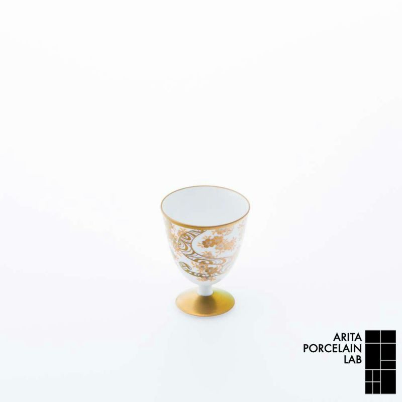 JAPAN AUTUMN 馬上杯 流水桜 ゴールド【ARITA PORCELAIN LAB（ア