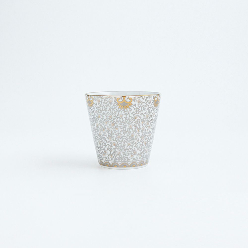 JAPAN EARTH ロックカップ 更紗 ゴールド【ARITA PORCELAIN LAB（