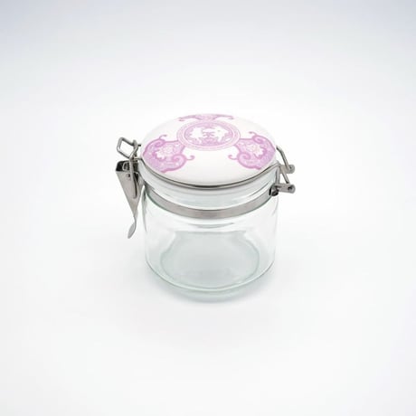 JAPAN SNOW 密閉保存瓶 キャニスター ピンク 古伊万里草花紋 化粧箱入【ARITA PORCELAIN LAB（アリタポーセリンラボ）】