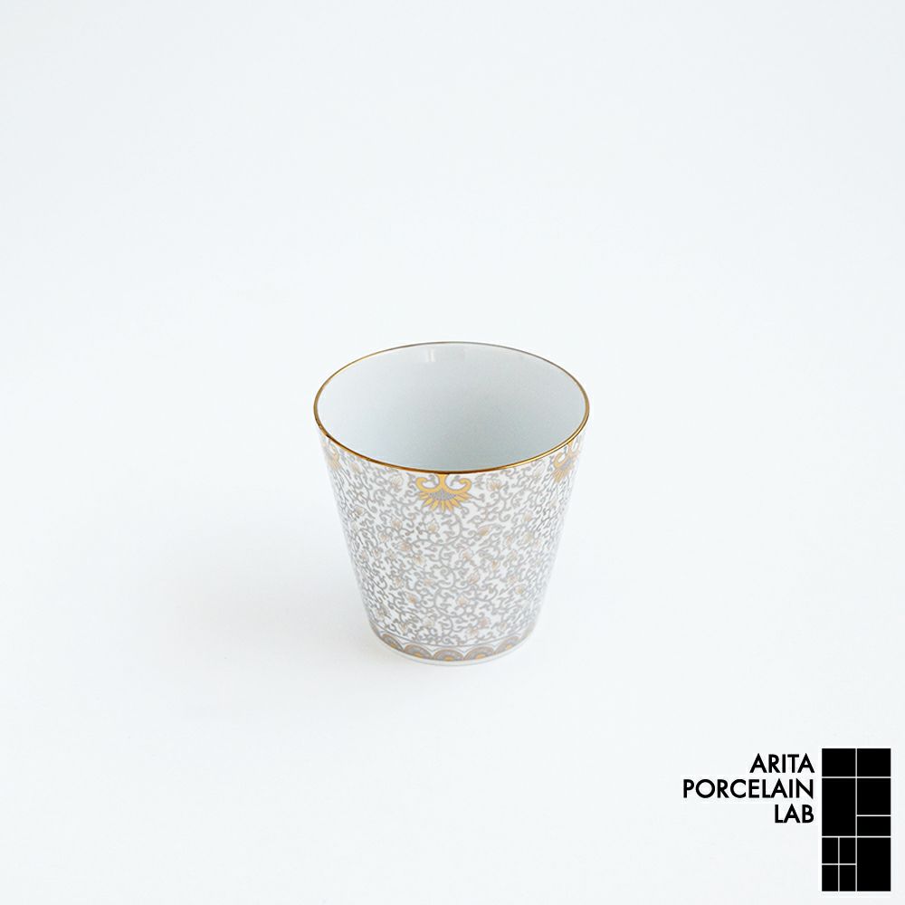 JAPAN EARTH ロックカップ 更紗 ゴールド【ARITA PORCELAIN LAB（