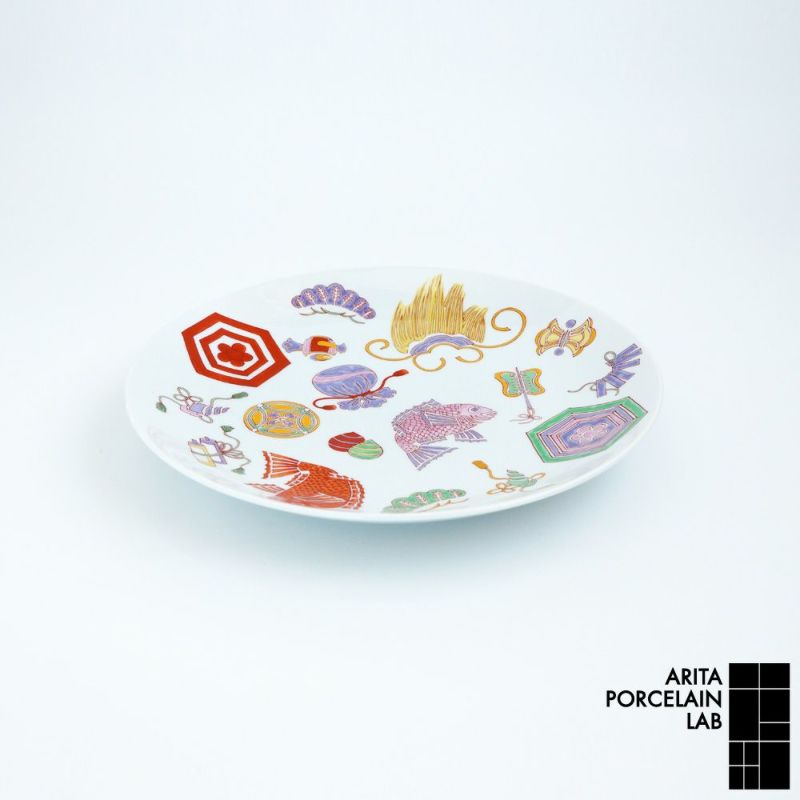 新弥左ヱ門 大皿 宝づくし 化粧箱入【ARITA PORCELAIN LAB（アリタ
